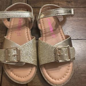 Kensie girl gold toddler sandals
